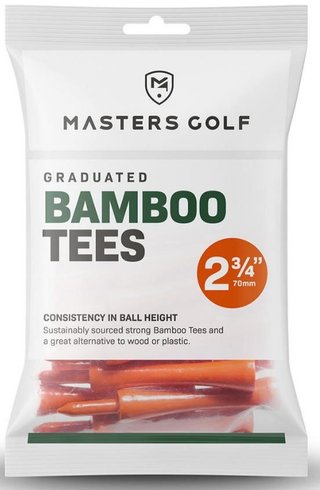 Masters Golf Masters Graduated Bamboo tees 70mm (2 3/4"), 20tees, orange