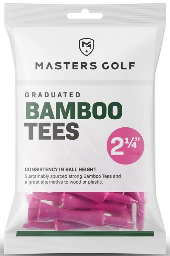 Masters Golf Masters Graduated Bamboo tees 57mm (2 1/4"), 20tees, rose