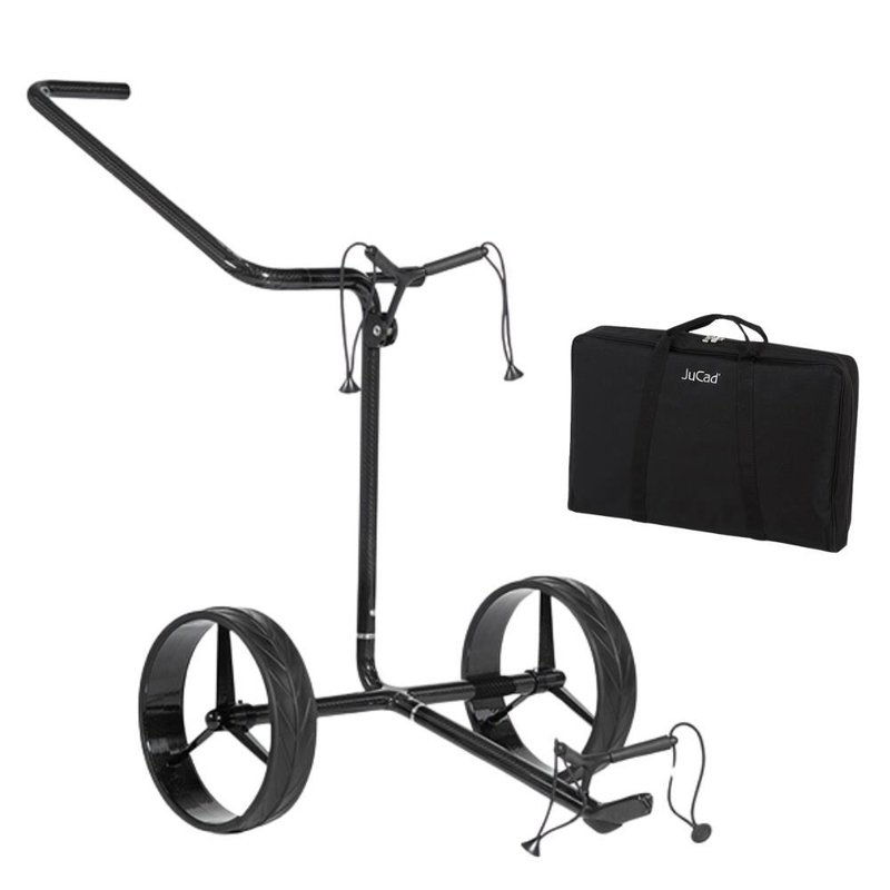 JuCad Carbon Shine chariot manuel 2 roues, noir brillant + sac de transport JTT