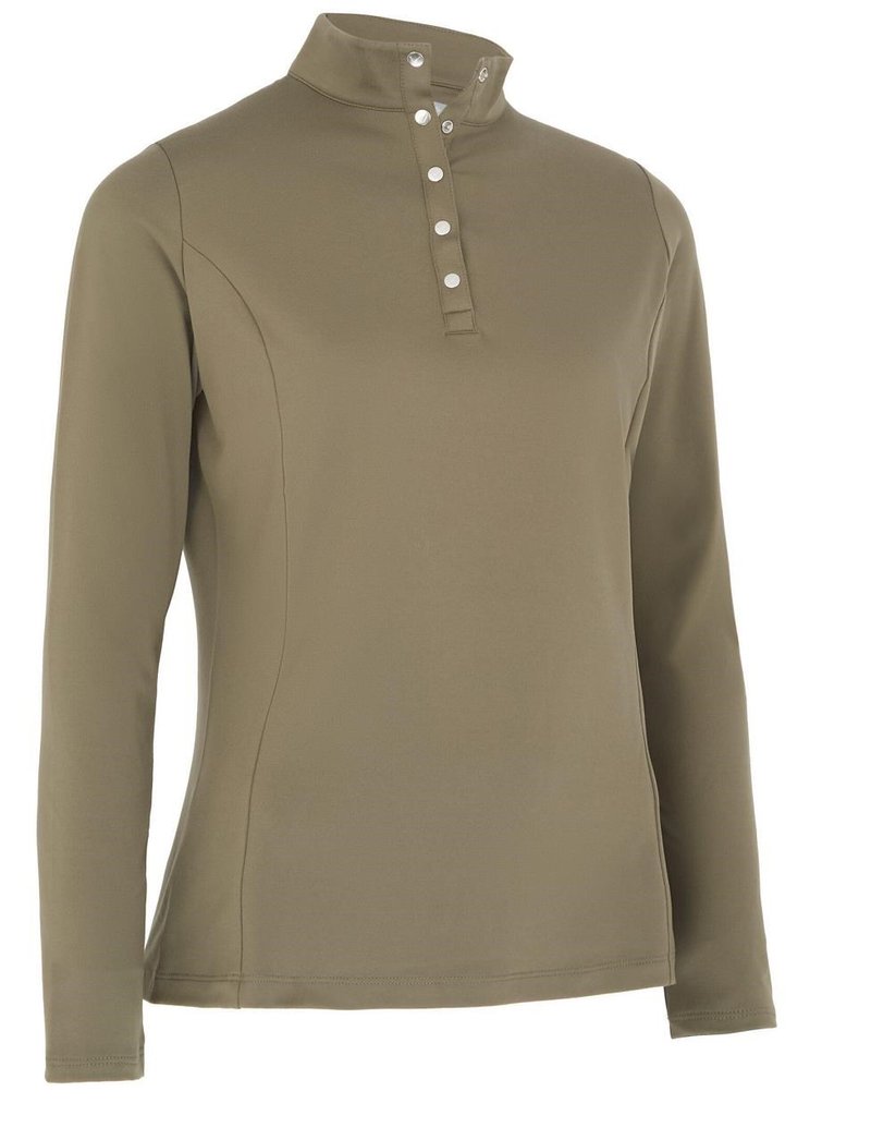 Callaway Thermal Longsleeve Fleece Back Jersey polo femme, industrial green