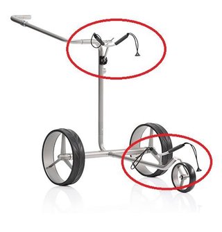 JuCad pièce de rechange - élastique de support de sac (2PC) pour chariots Titanium/Stainless Steel, noir