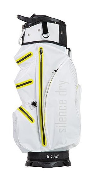 JuCad Silence Dry cart bag, blanc/jaune