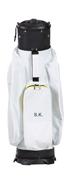 JuCad Silence Dry cart bag, blanc/jaune