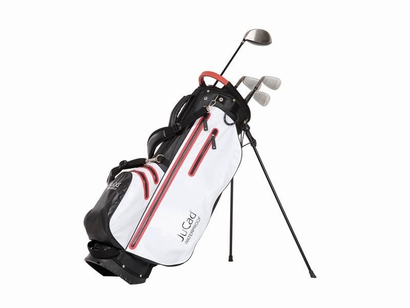 JuCad Waterproof 2in1 stand bag, noir/blanc/rouge