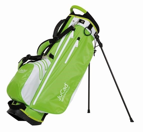 JuCad Waterproof 2in1 stand bag, vert/blanc