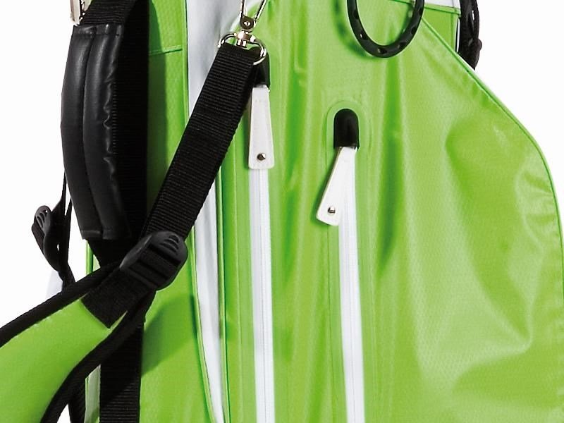 JuCad Waterproof 2in1 stand bag, vert/blanc