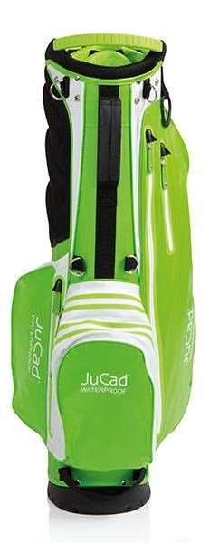 JuCad Waterproof 2in1 stand bag, vert/blanc