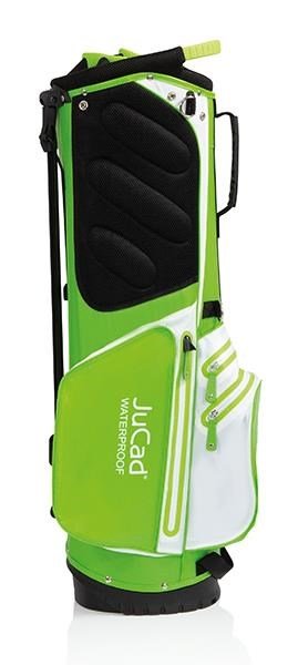 JuCad Waterproof 2in1 stand bag, vert/blanc