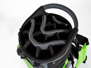 JuCad Waterproof 2in1 stand bag, vert/blanc
