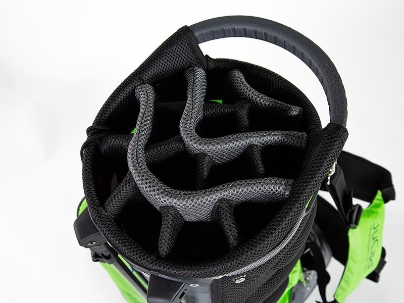 JuCad Waterproof 2in1 stand bag, vert/blanc