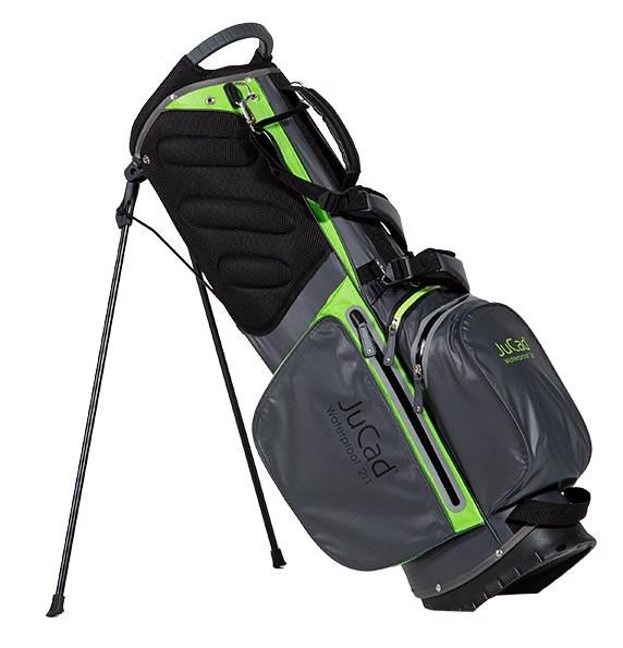 JuCad Waterproof 2in1 stand bag, gris/vert