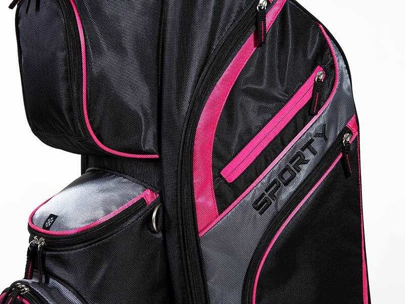 JuCad Sporty cart bag, noir/rose