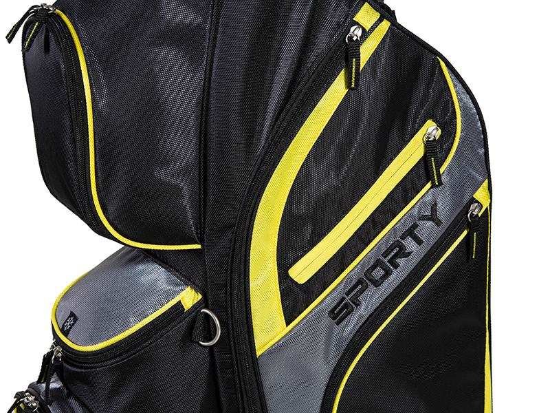 JuCad Sporty cart bag, noir/jaune