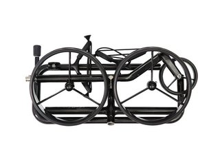 JuCad Carbon Shine chariot manuel 3 roues, noir brillant + sac de transport JTT