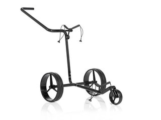 JuCad Carbon Shine chariot manuel 3 roues, noir brillant + sac de transport JTT