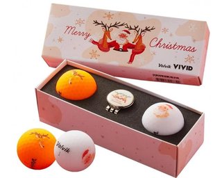 Volvik VIVID Merry Christmas balles de golf, mix de couleurs