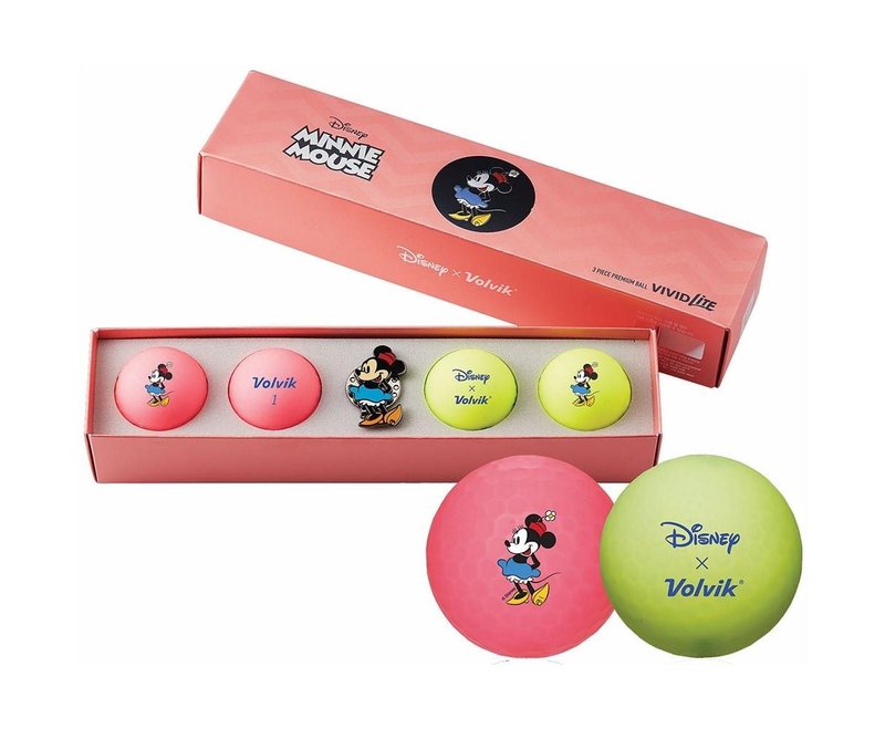 Volvik VIVID Lite DISNEY MINNIE MOUSE balles de golf, mix de couleurs