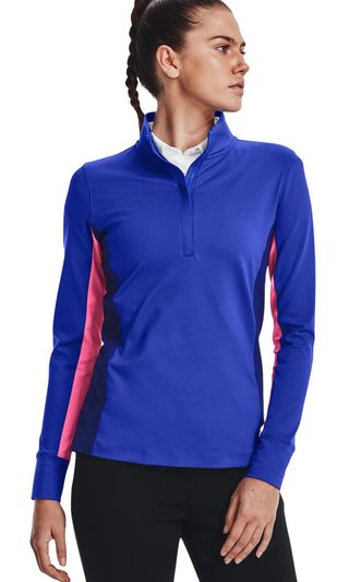 Under Armour Storm Midlayer 1/2 Zip sweat-shirt femme, versa blue/pink punk