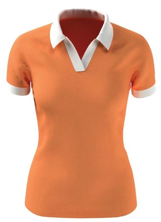 Callaway V-Placket Colorblock polo femme, nectarine