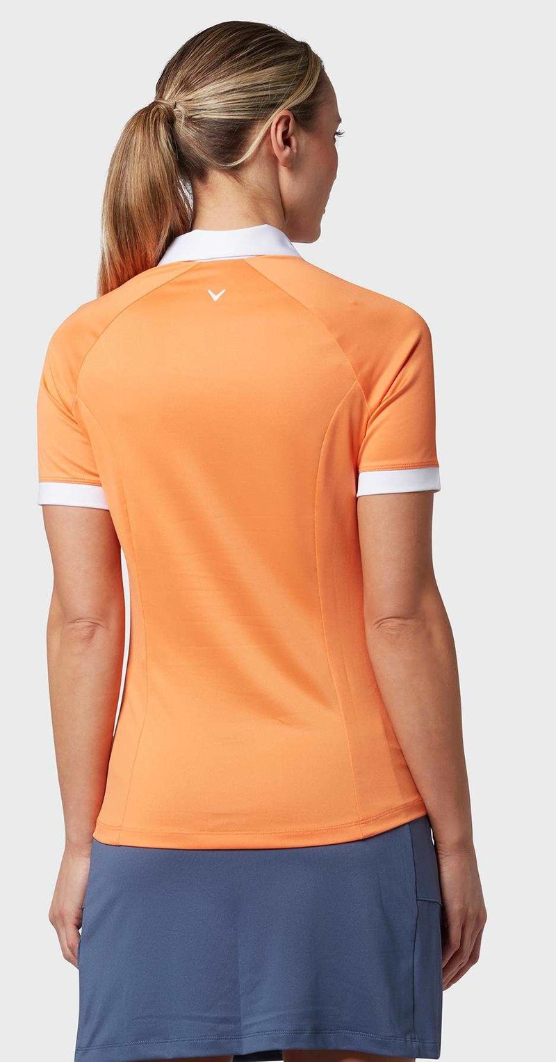 Callaway V-Placket Colorblock polo femme, nectarine