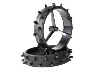 JuCad Winter Sleeves with rubber spikes, noir