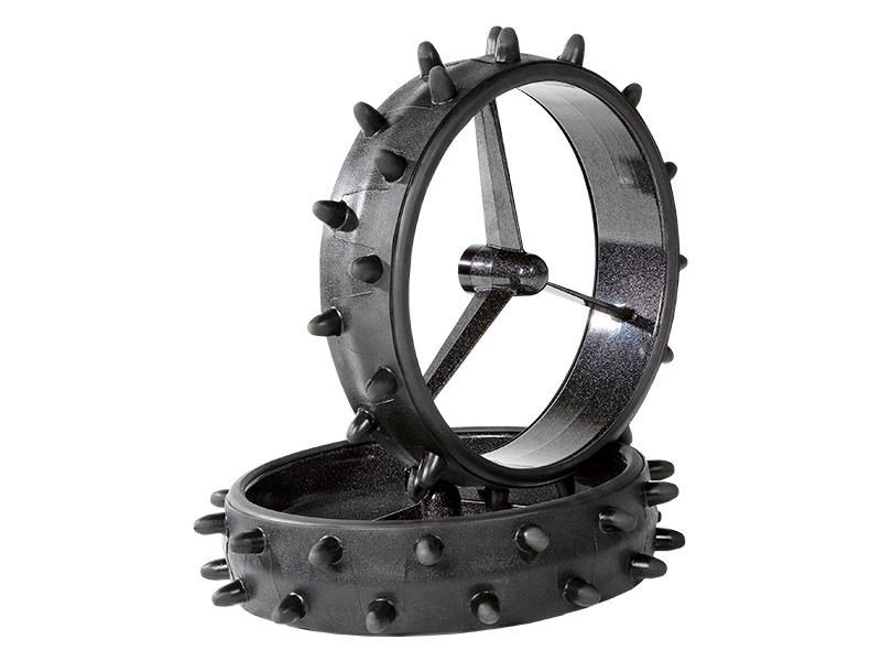 JuCad Winter Sleeves with rubber spikes, noir