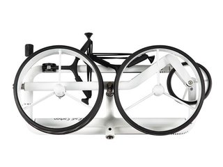 JuCad Carbon chariot manuel, noir/blanc + sac de transport JTT
