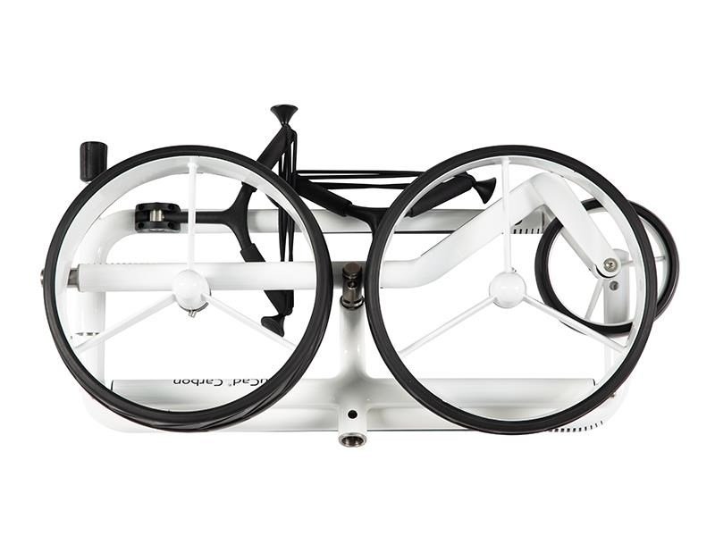 JuCad Carbon chariot manuel, noir/blanc + sac de transport JTT