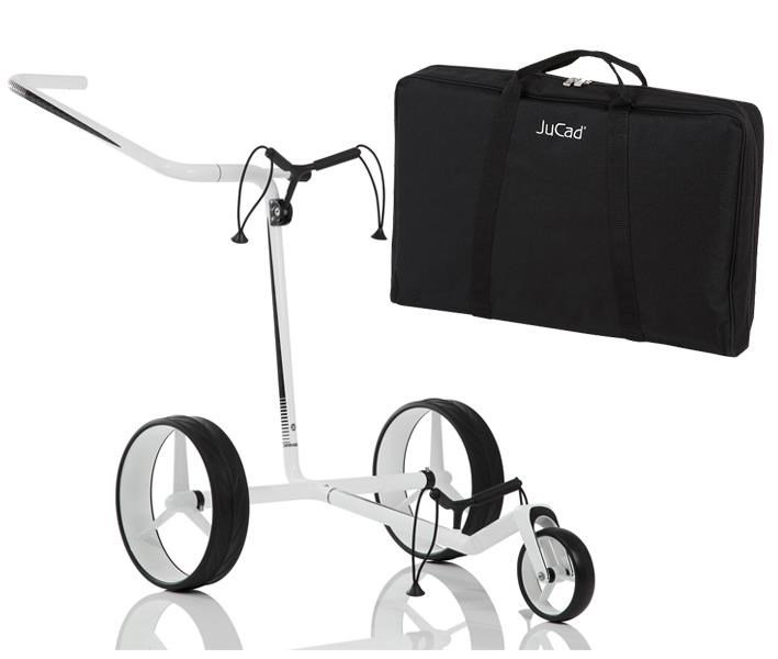 JuCad Carbon chariot manuel, noir/blanc + sac de transport JTT