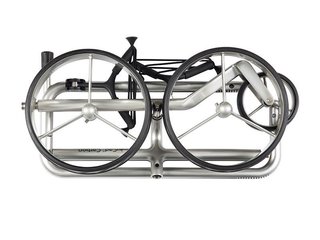 JuCad Carbon chariot manuel, argent/noir + sac de transport JTT