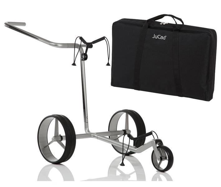 JuCad Carbon chariot manuel, argent/noir + sac de transport JTT