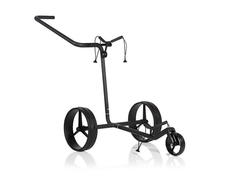 JuCad Carbon Shadow chariot manuel 3 roues, noir mat + sac de transport JTT