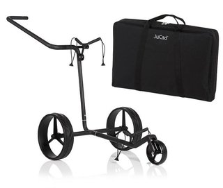 JuCad Carbon Shadow chariot manuel 3 roues, noir mat + sac de transport JTT