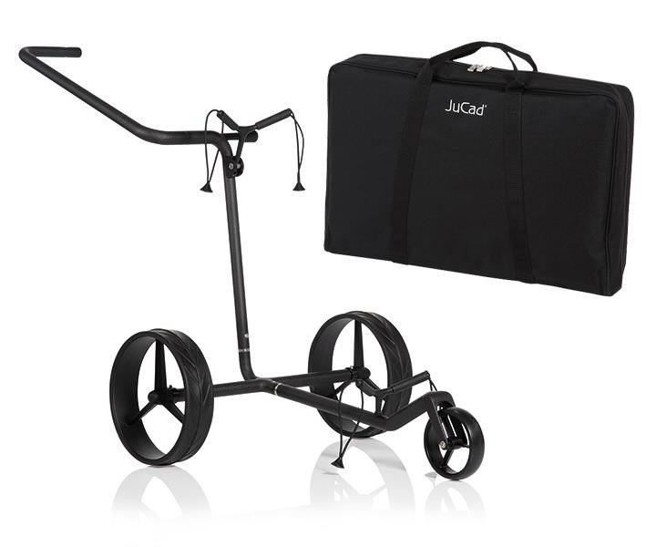 JuCad Carbon Shadow chariot manuel 3 roues, noir mat + sac de transport JTT