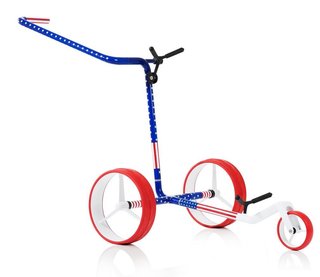 JuCad Carbon USA chariot manuel + sac de transport JTT, bleu/rouge