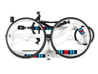 JuCad Carbon Racing chariot manuel + sac de transport JTT, blanc