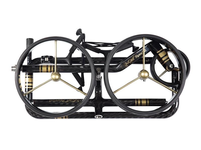 JuCad Carbon Special chariot manuel + sac de transport JTT, noir
