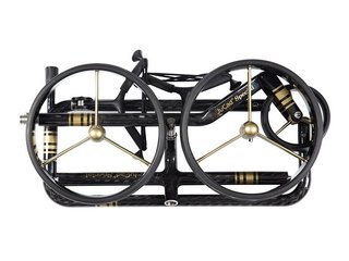 JuCad Carbon Special chariot manuel + sac de transport JTT, noir