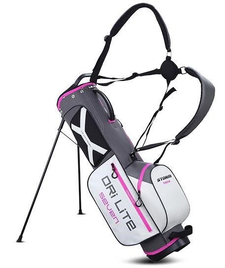 Big Max Dri Lite Seven G sac de golf à trépied, charcoal/fuchsia/blanc