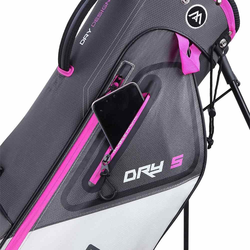 Big Max Dri Lite Seven G sac de golf à trépied, charcoal/fuchsia/blanc
