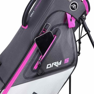Big Max Dri Lite Seven G sac de golf à trépied, charcoal/fuchsia/blanc