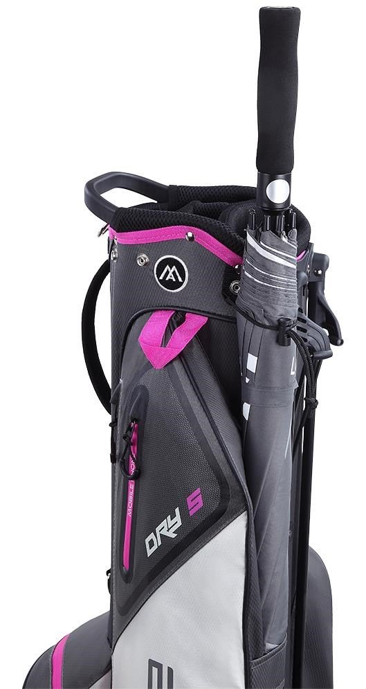 Big Max Dri Lite Seven G sac de golf à trépied, charcoal/fuchsia/blanc