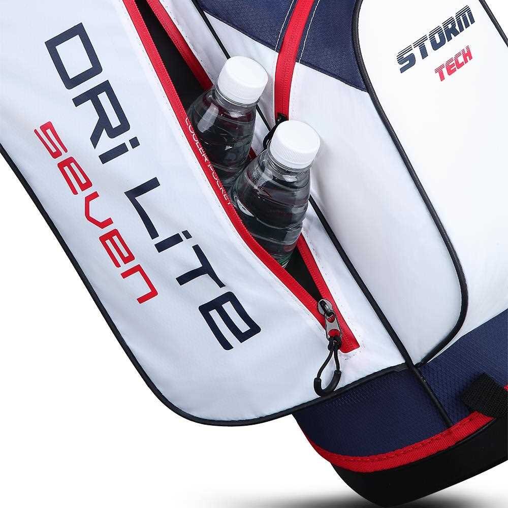 Big Max Dri Lite Seven G sac de golf à trépied, blanc/marine/rouge