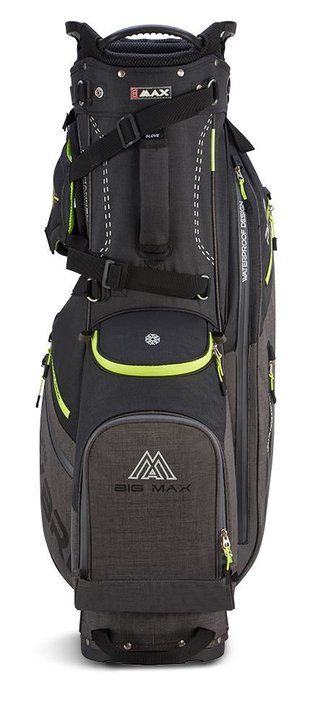 Big Max Dri Lite Hybrid Plus sac de golf, noir/gris tempête/citron vert