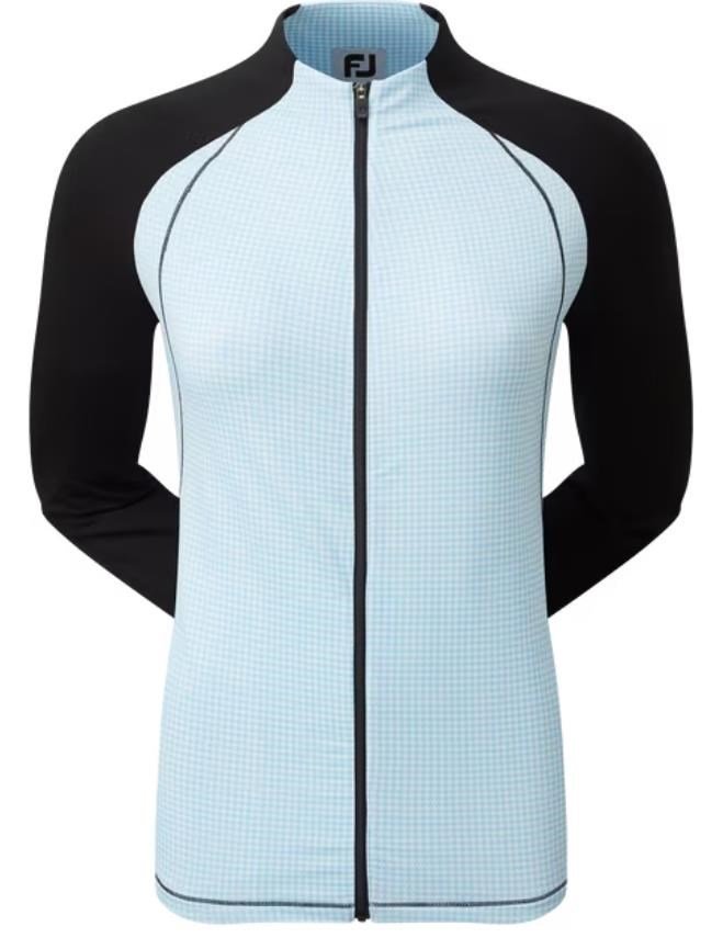 FootJoy Houndstooth Printed pull femme, noir/bleu houndstooth