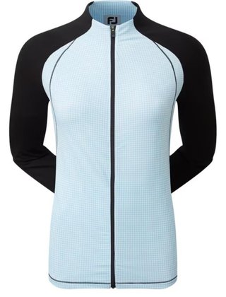 FootJoy Houndstooth Printed pull femme, noir/bleu houndstooth