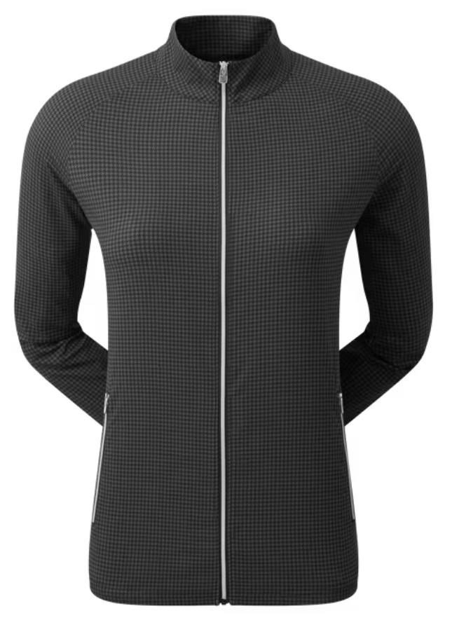 FootJoy Houndstooth Print Woven veste femme, noire