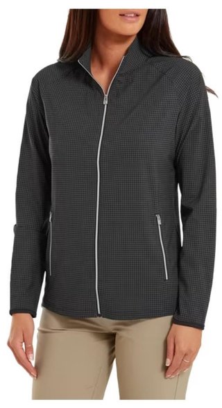 FootJoy Houndstooth Print Woven veste femme, noire