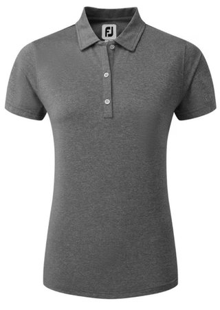FootJoy Heather Self-Collar Lisle polo femme, noir