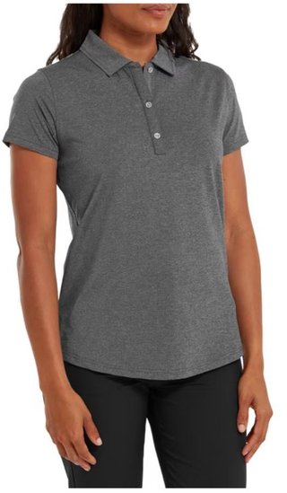 FootJoy Heather Self-Collar Lisle polo femme, noir